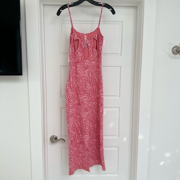 Zara Pink and Red Patterned Dress - Picture 2 of 3